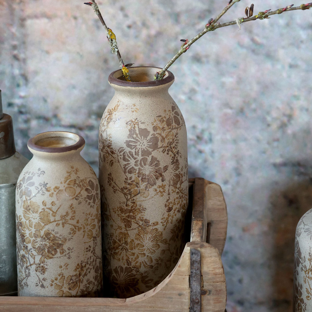 Chic Antique – Melun Flasche groß, H20/Ø8 cm, Latte