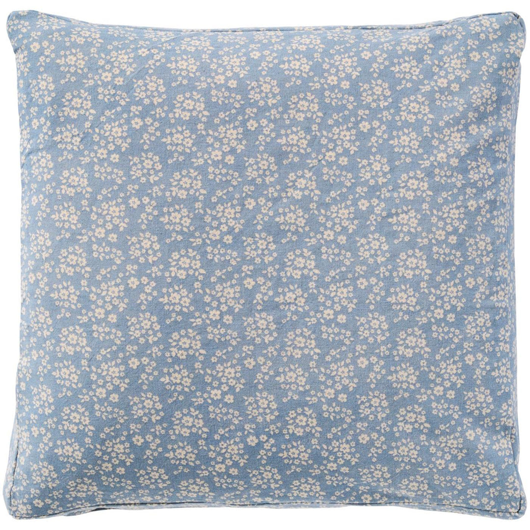 Ib Laursen – Sitzkissen inkl. Füllung – hellblau mit Blumen – 45×45 cm