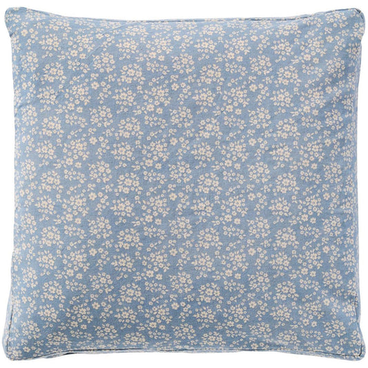 Ib Laursen – Sitzkissen inkl. Füllung – hellblau mit Blumen – 45×45 cm