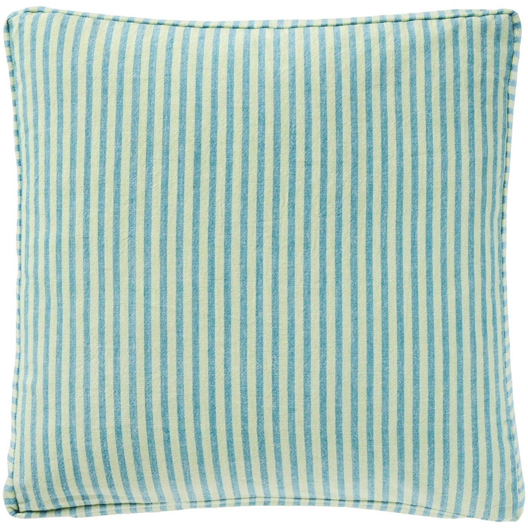 Ib Laursen – Sitzkissen inkl. Füllung -  Line mit hellgrünen und blauen Streifen – 45×45 cm