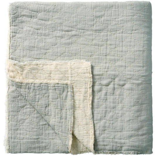 Ib Laursen – Tagesdecke doppelt, doppelt gewebt mit Karosteppung 240 x 240 cm