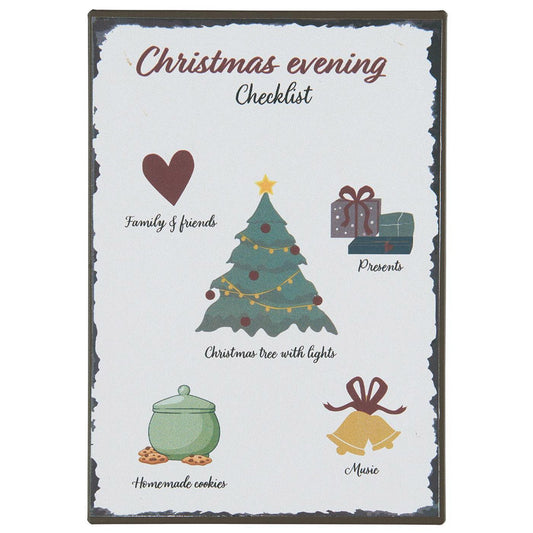 Ib Laursen - Metallschild „Christmas Evening Checklist