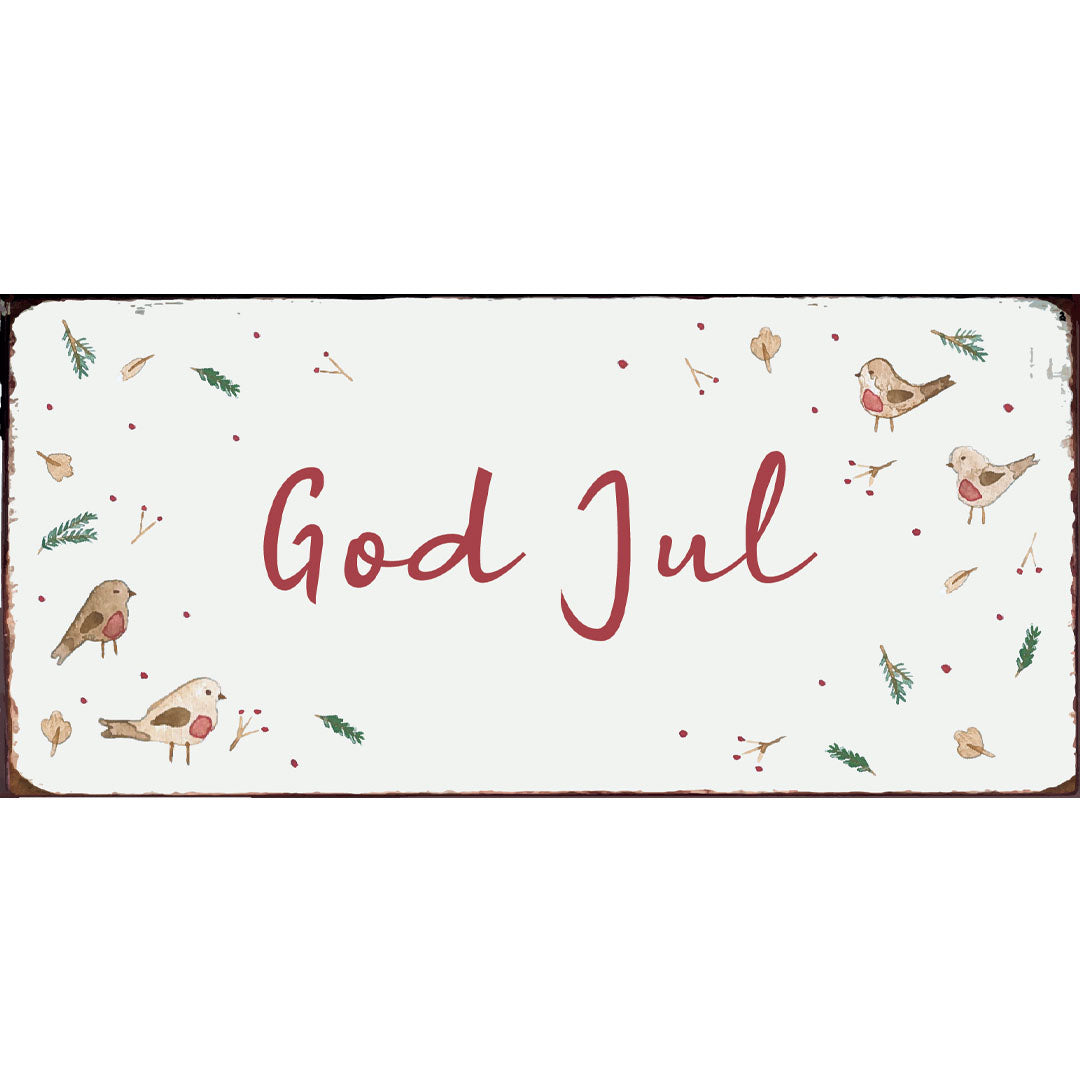 Ib Laursen – Metallschild „God Jul“ – 15 cm