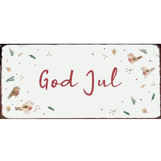 Ib Laursen – Metallschild „God Jul“ – 15 cm