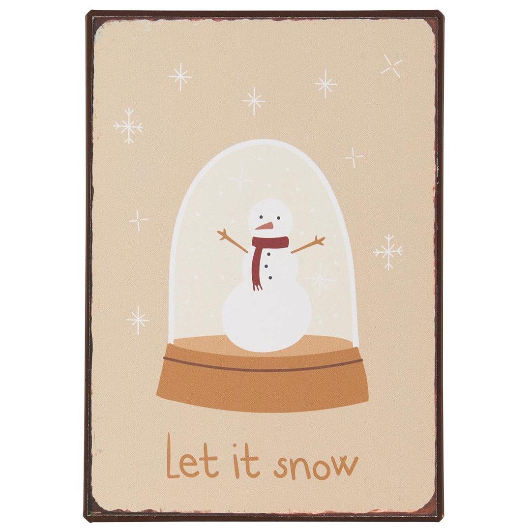 Ib Laursen - Metallschild „Let it Snow“