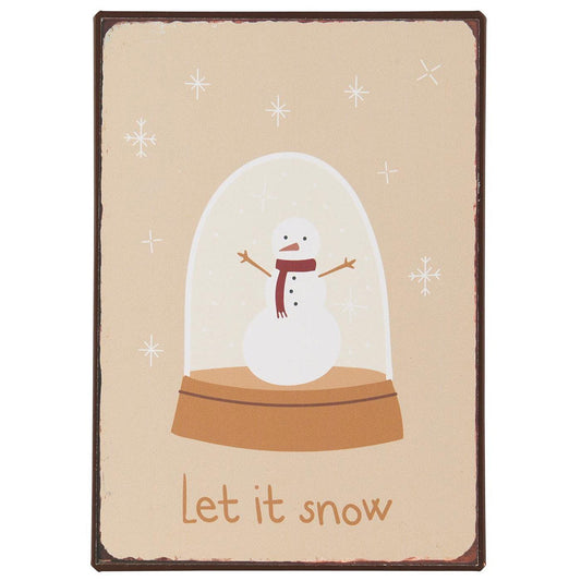Ib Laursen - Metallschild „Let it Snow“