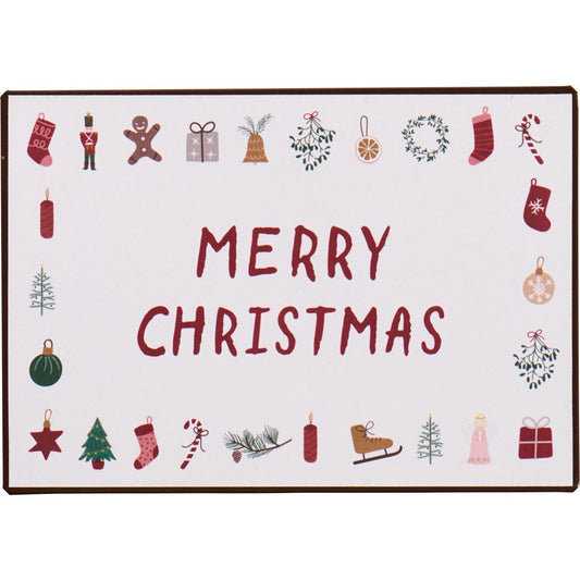 Ib Laursen - Metallschild „Merry Christmas“