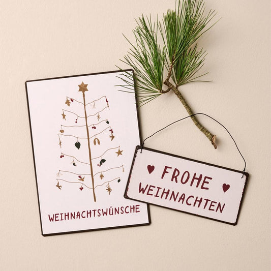 Ib Laursen - Metallschild „Weihnachtswünsche“