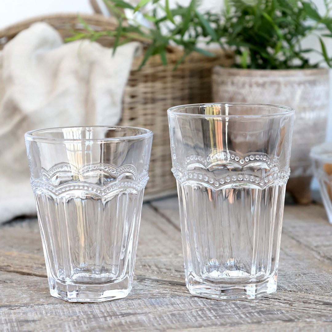 Chic Antique – Antoinette Trinkgläser mit Perlenrand – 6 Stück