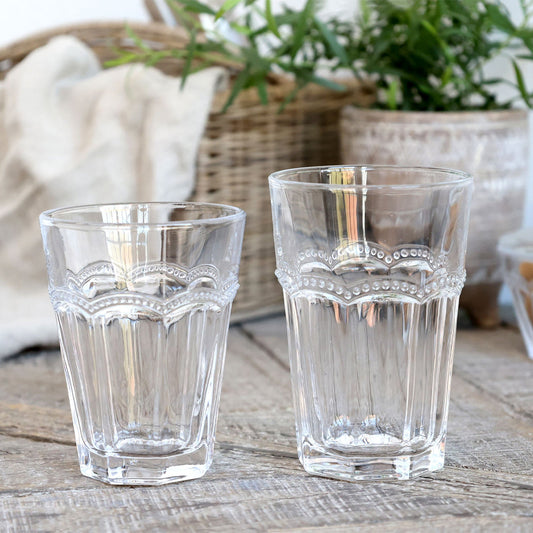Chic Antique – Antoinette Trinkgläser mit Perlenrand – 6 Stück