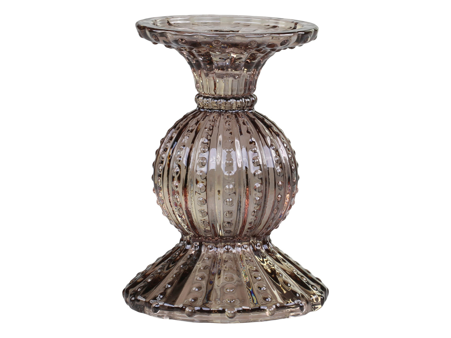 Paketangebot: Chic Antique - Kerzenhalter mit Perlenrand, 2er-Set Mocca