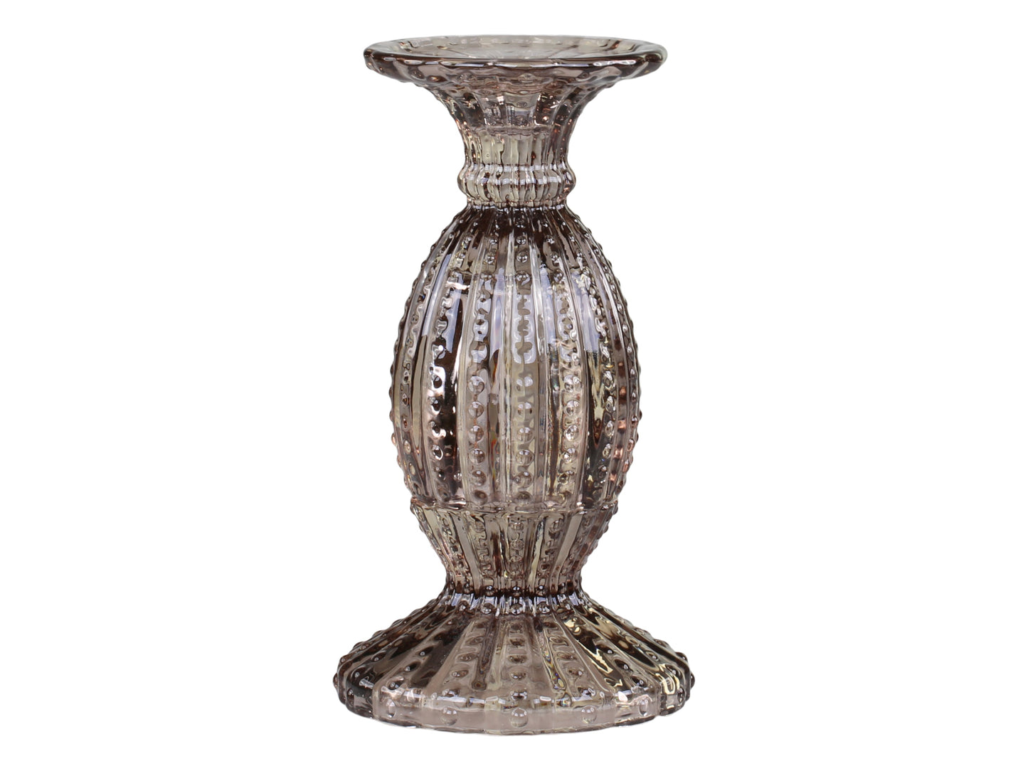 Paketangebot: Chic Antique - Kerzenhalter mit Perlenrand, 2er-Set Mocca