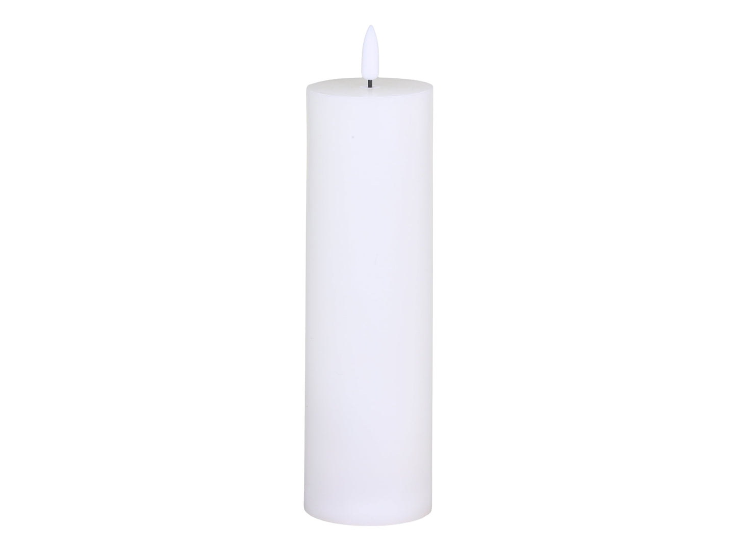 Chic Antique - LED-Blockkerze H20/Ø6 cm Weiß