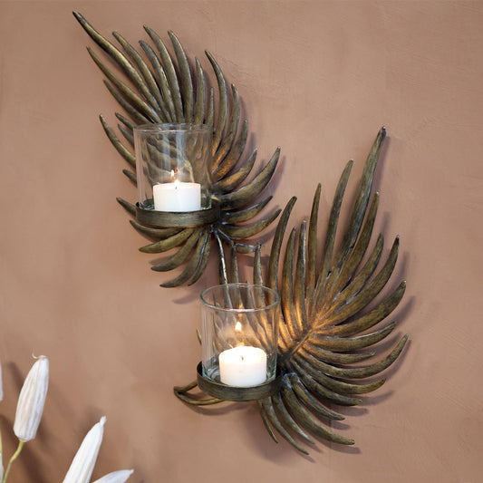 Chic Antique – Teelichthalter in Antikmessing – H34 / L35 / B8 cm