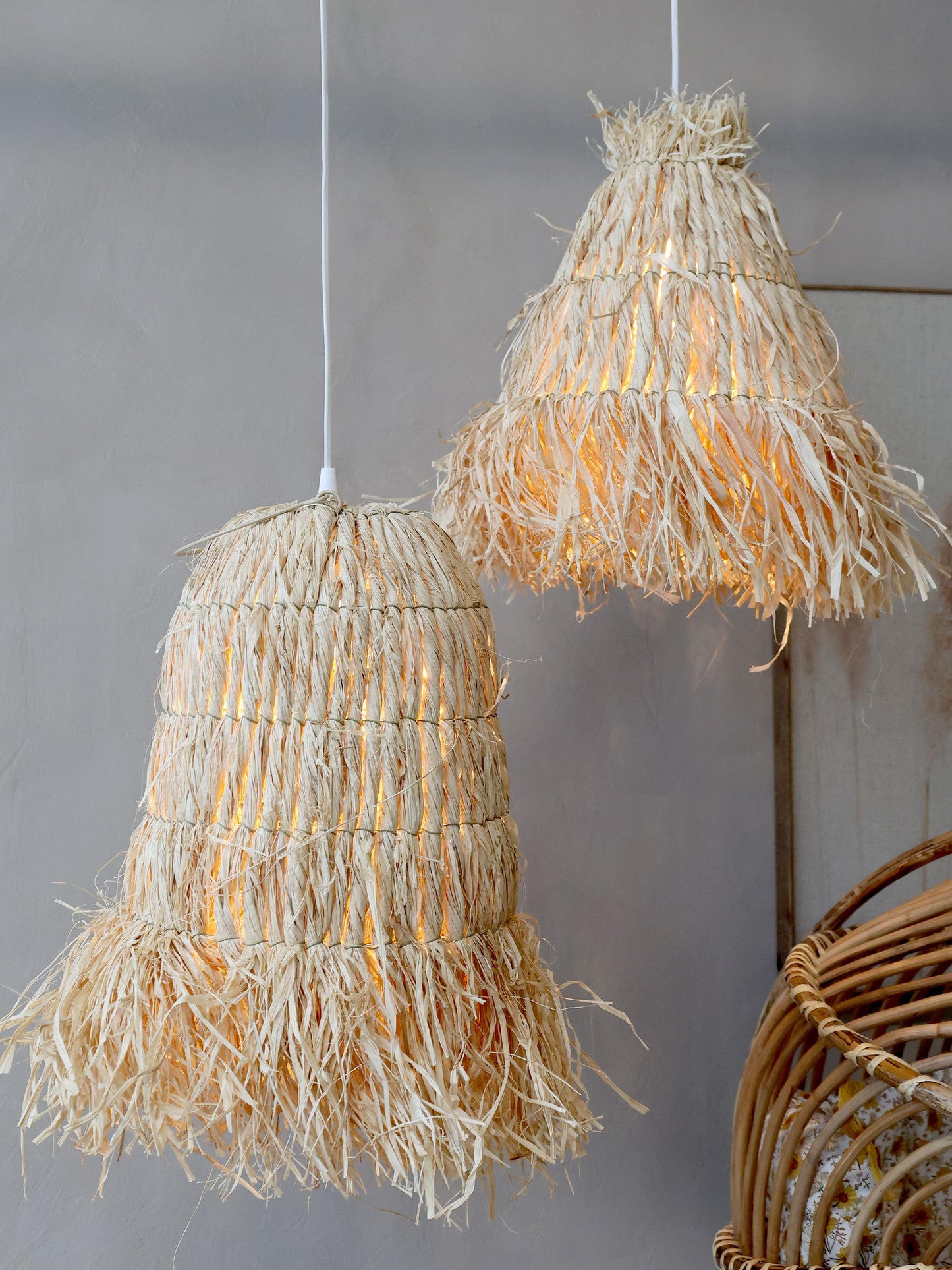 Chic Antique - Lampenschirm aus Geflecht, H26/Ø30 cm - Natur