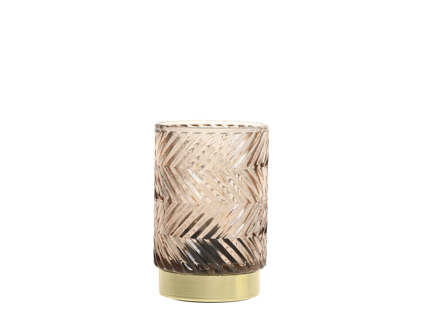 Chic Antique - LED Lampe mit Muster – H13/Ø8,5 cm in Mocca