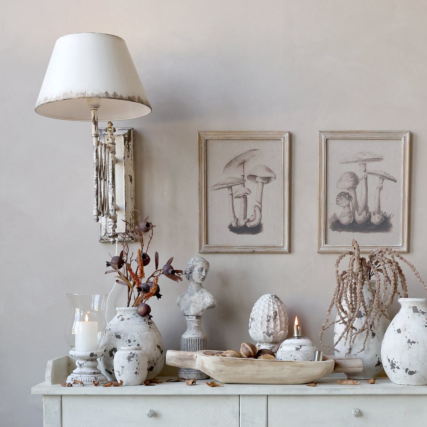Chic Antique Wandlampe Antikem Creme