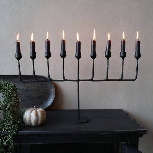 Chic Antique – Kerzenständer mit 9 Kerzenhaltern – Antique Kohle H33,5 x L57,5 cm
