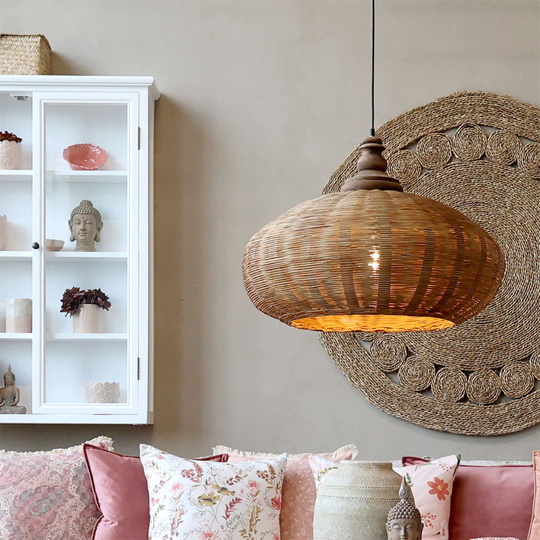 Chic Antique - Lampe aus Rattan - H46/Ø62 cm Natur