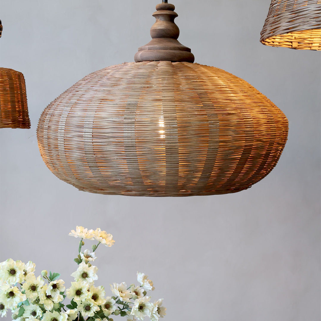 Chic Antique - Lampe aus Rattan - H46/Ø62 cm Natur