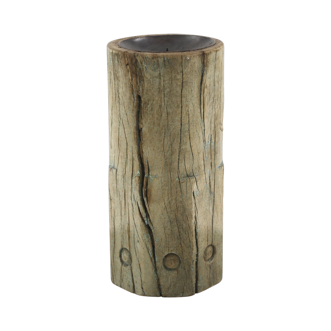 Chic Antique – Grimaud Kerzenständer aus Recyclingholz – Natur H30 cm – Kleines Modell