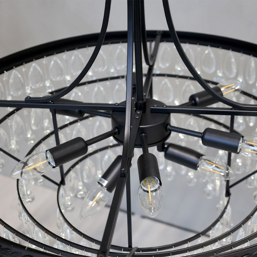 Chic Antique – Versailles Kronleuchter mit Glasprismen (mittlere Version)