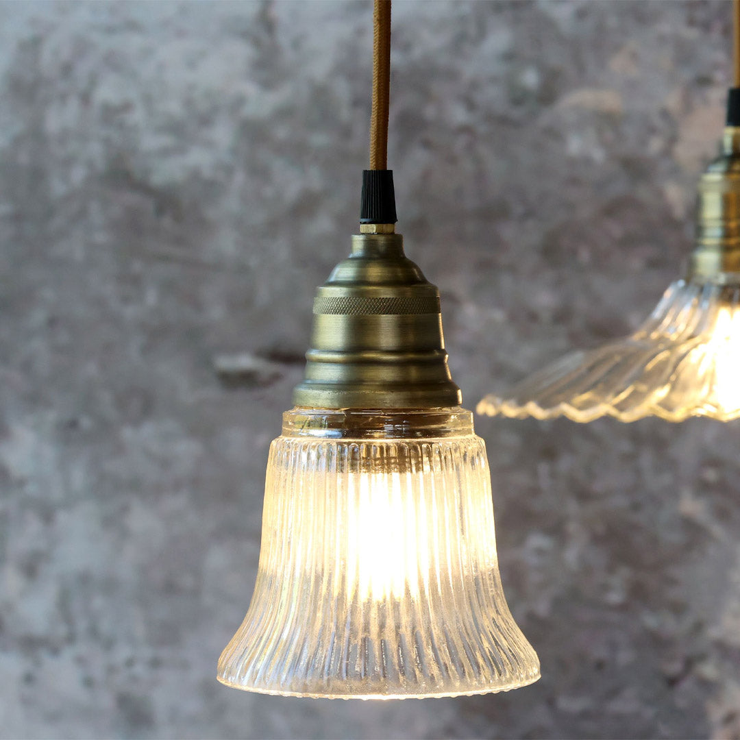Chic Antique - Lampe mit Messingtop – Klar, H17/Ø12 cm