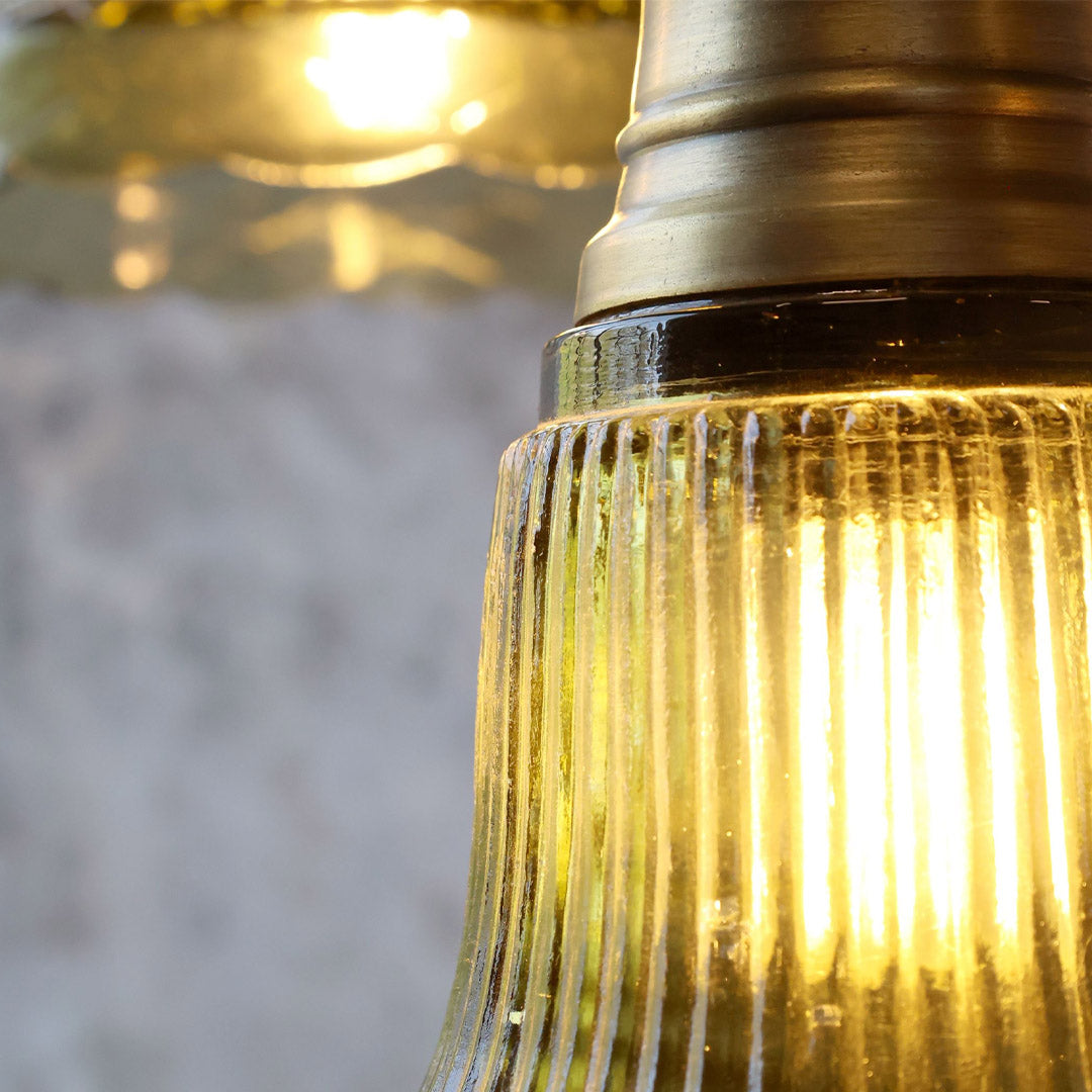 Chic Antique - Lampe med messingtop – Oliven, H17/Ø12 cm
