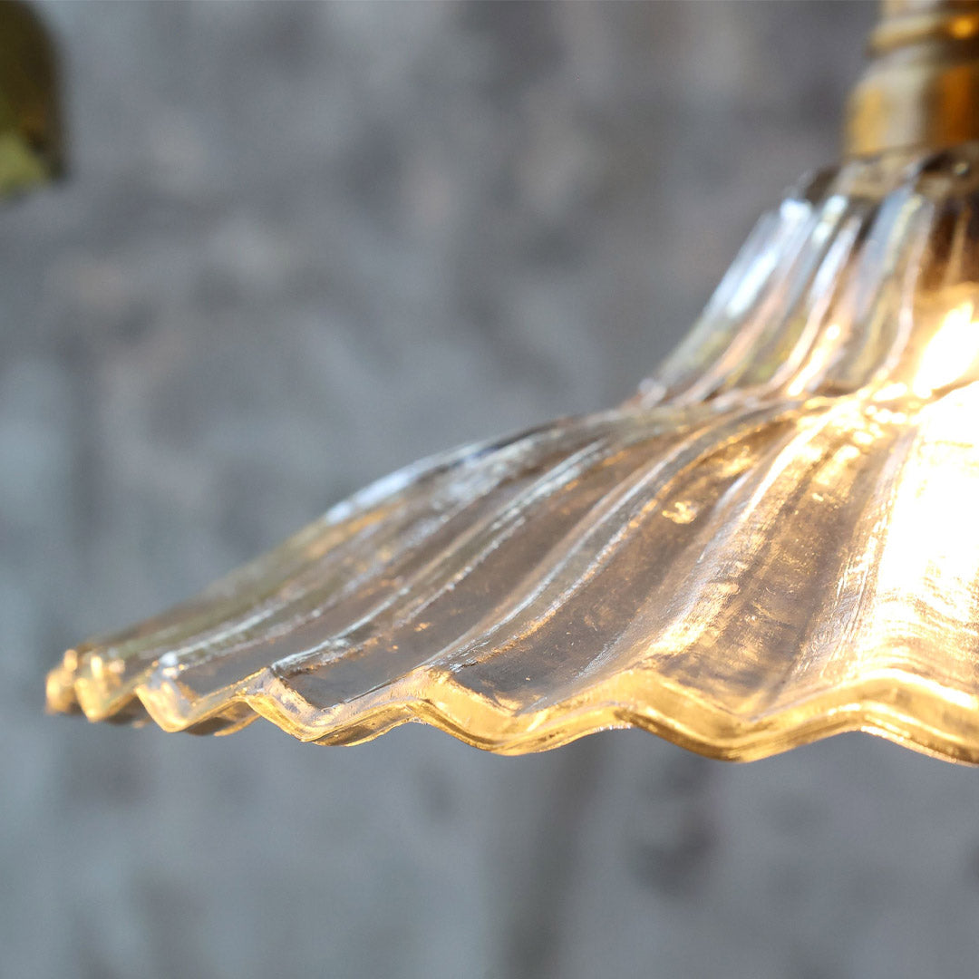 Chic Antique - Lampe mit Messingtop – Klar, H14/Ø26 cm