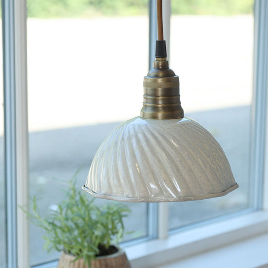 Chic Antique - Lunel Lampe aus Emaille – Creme