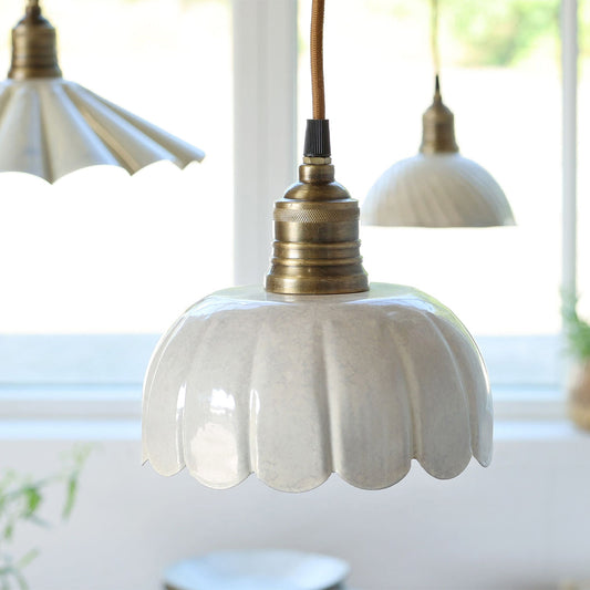 Chic Antique - Lunel Lampe aus Emaille – Creme