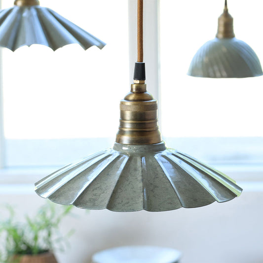 Chic Antique - Lunel Lampe aus Emaille – Opal