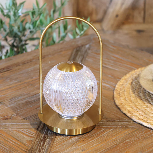 Chic Antique – Wiederaufladbare LED-Tischlampe in Antique Messing – Elegante kabellose Beleuchtung