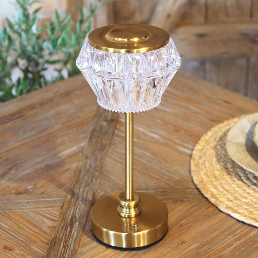 Chic Antique – Wiederaufladbare LED-Tischlampe in Antique Messing – Kabellose Eleganz