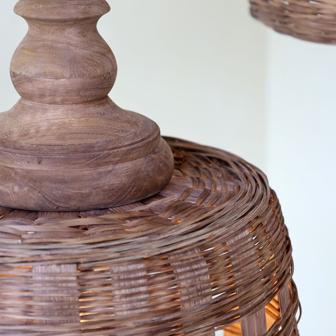 Chic Antique – Rattan Pendelleuchte – Natur (H38 / Ø31 cm)