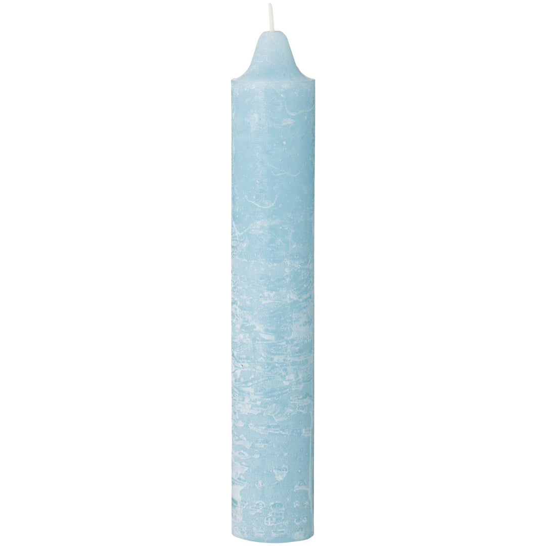 Ib Laursen – Rustikale Kerze – staubblau, Ø 3,8 cm, H 23 cm