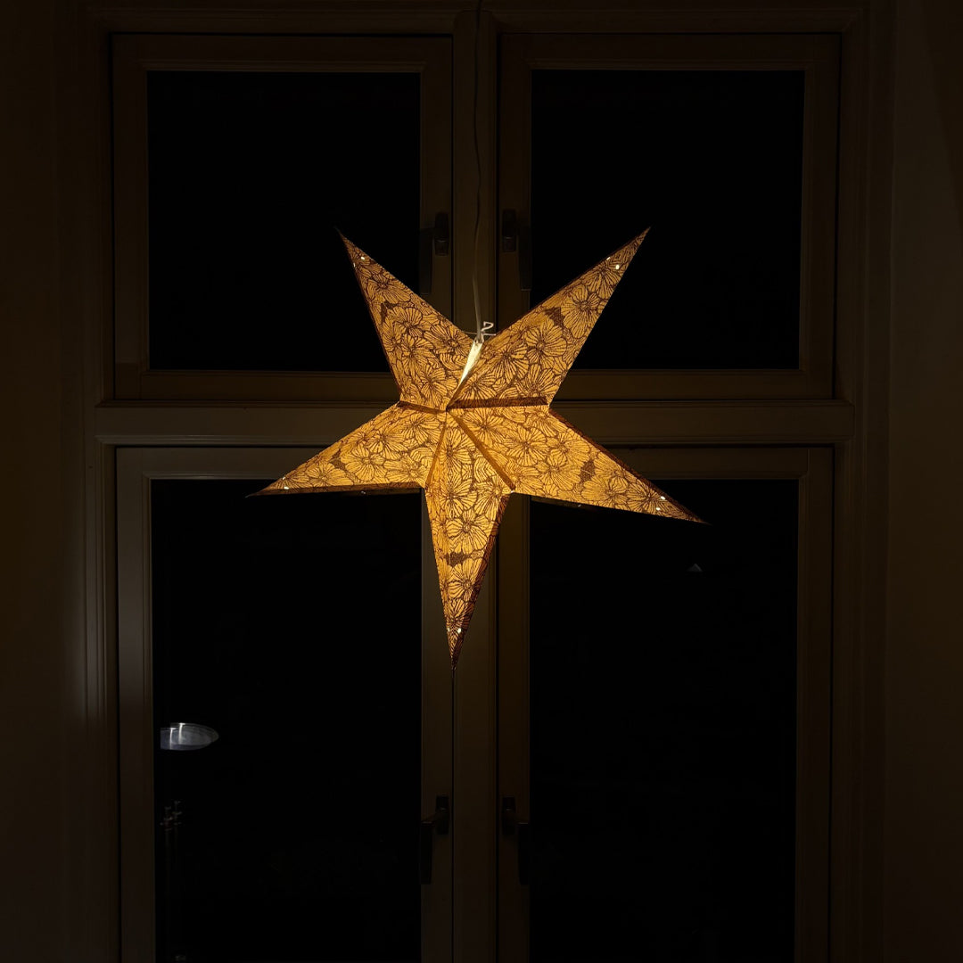 Kamala Sternenlampe in Gold, Ø60 cm