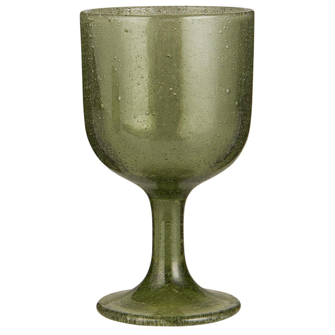 Ib Laursen – Vercelli Trinkgläser – Grün mit Luftblasen (6 Stück)