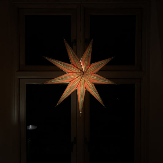 Kiran Sternenlampe in Rot und Schwarz, Ø60 cm