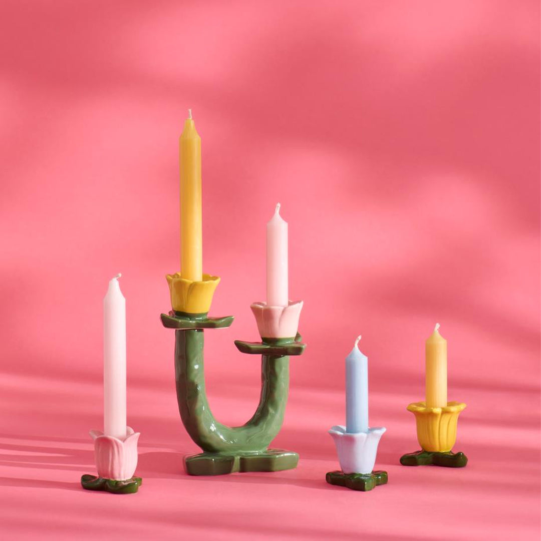 Ib Laursen - Kerzenhalter für 2,2 cm · Set mit 3 Blumen