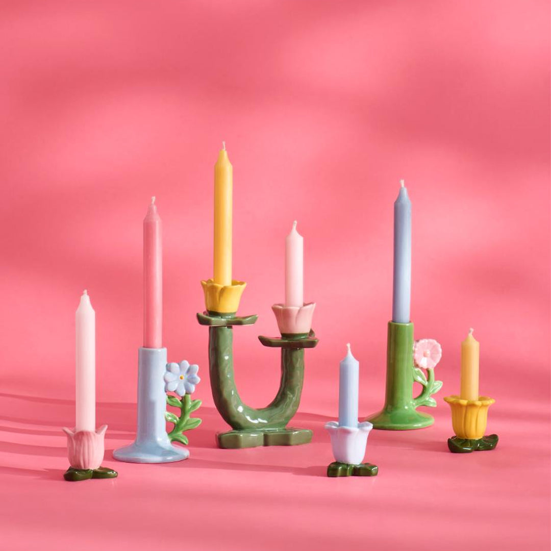 Ib Laursen - Kerzenhalter für 2,2 cm · Set mit 3 Blumen