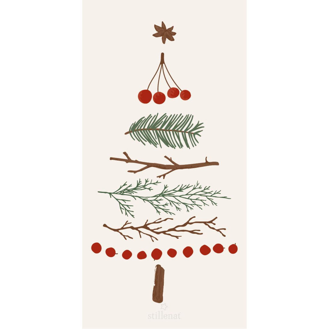 Ib Laursen - Serviette Weihnachtsbaum der Natur – 16 Stück