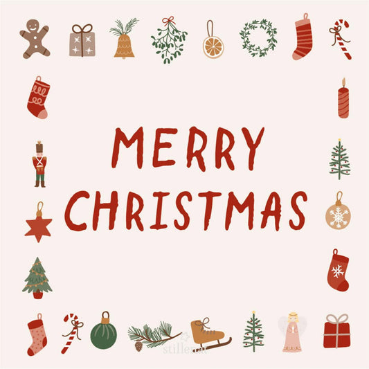 Ib Laursen - Serviette Merry Christmas & Weihnachtsmotive – 20 Stück