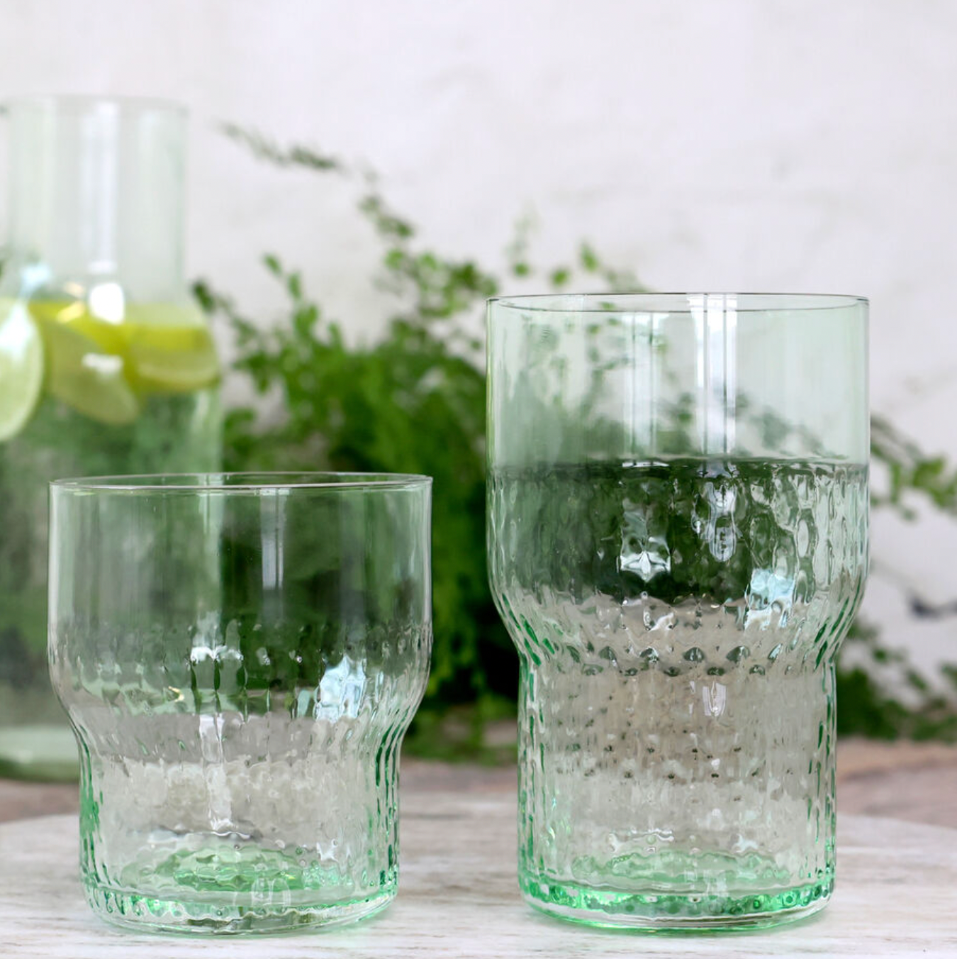 Clamart Gläser 6er-Set in Antique Verte – Dekorative Trinkgläser