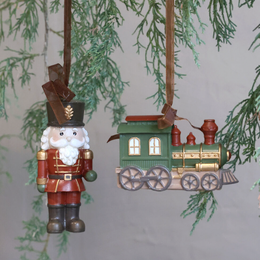 Chic Antique – Noël Anhänger 2er-Set – H10/Ø3 cm – Kirschrot