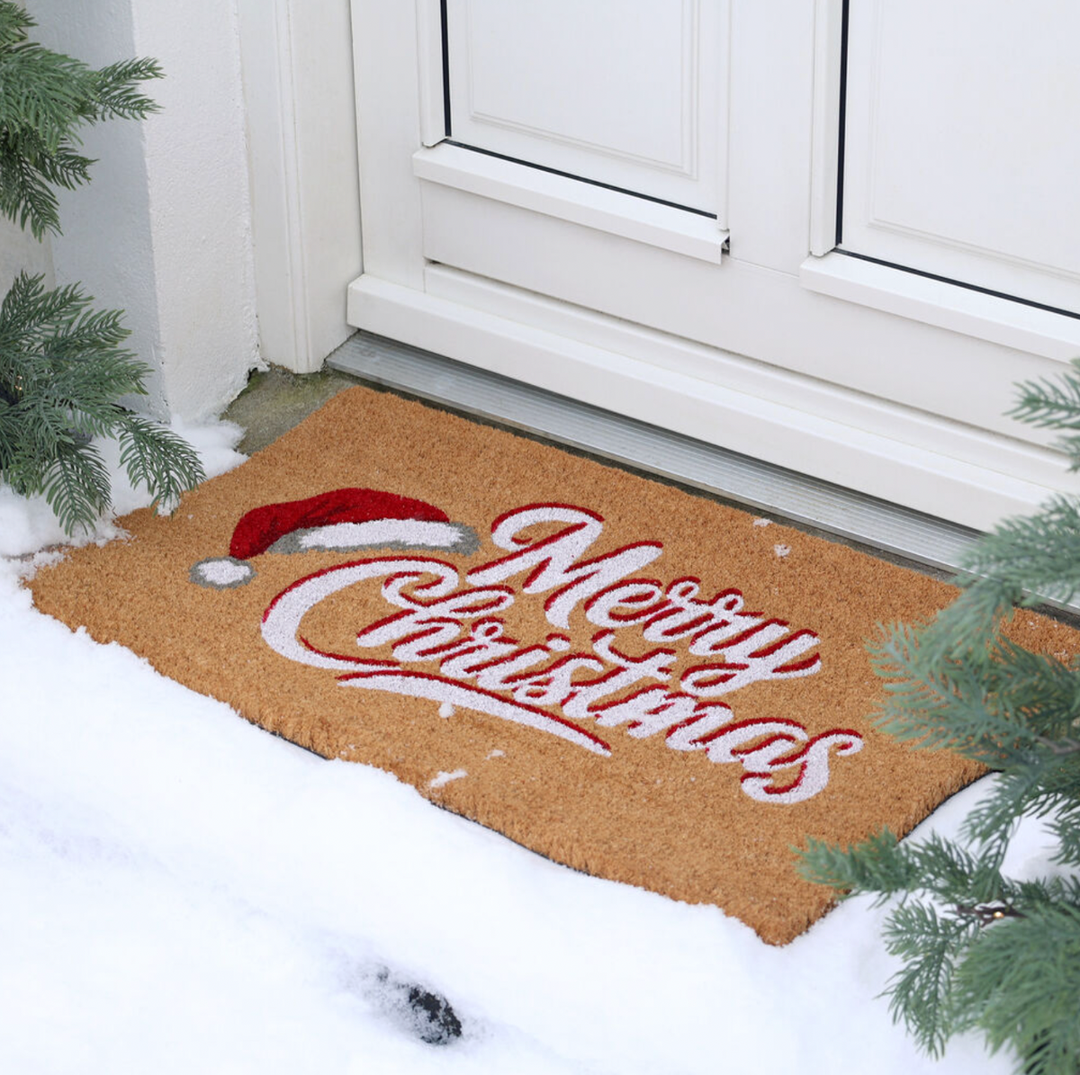 Chic Antique – Fußmatte Merry Christmas – H1,5/L75/B45 cm – Natur