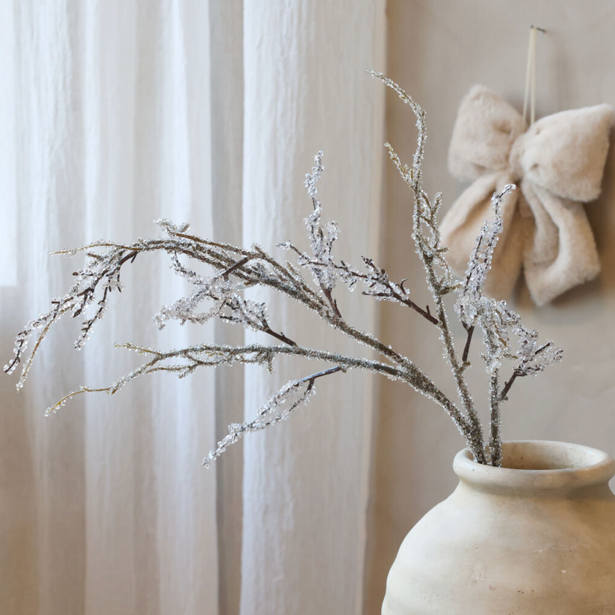 Chic Antique – Bereifter Dekozweig – Künstlicher Winterzweig mit Eisoptik