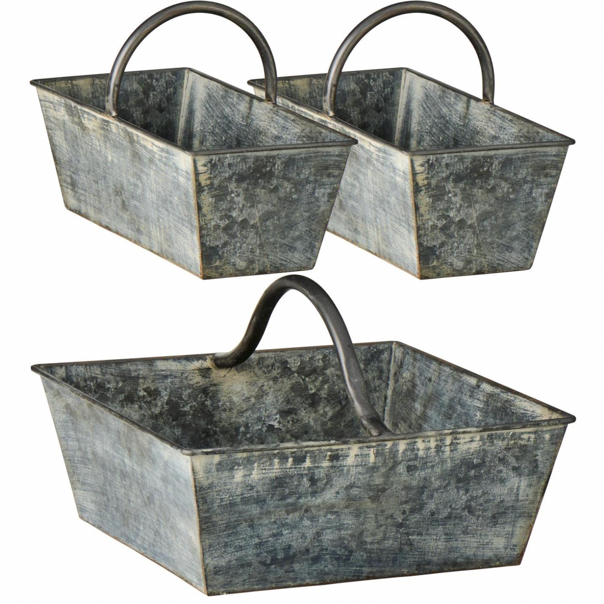 Ib Laursen – Urban Garden Korbset aus Metall mit Griff – 3-teilig