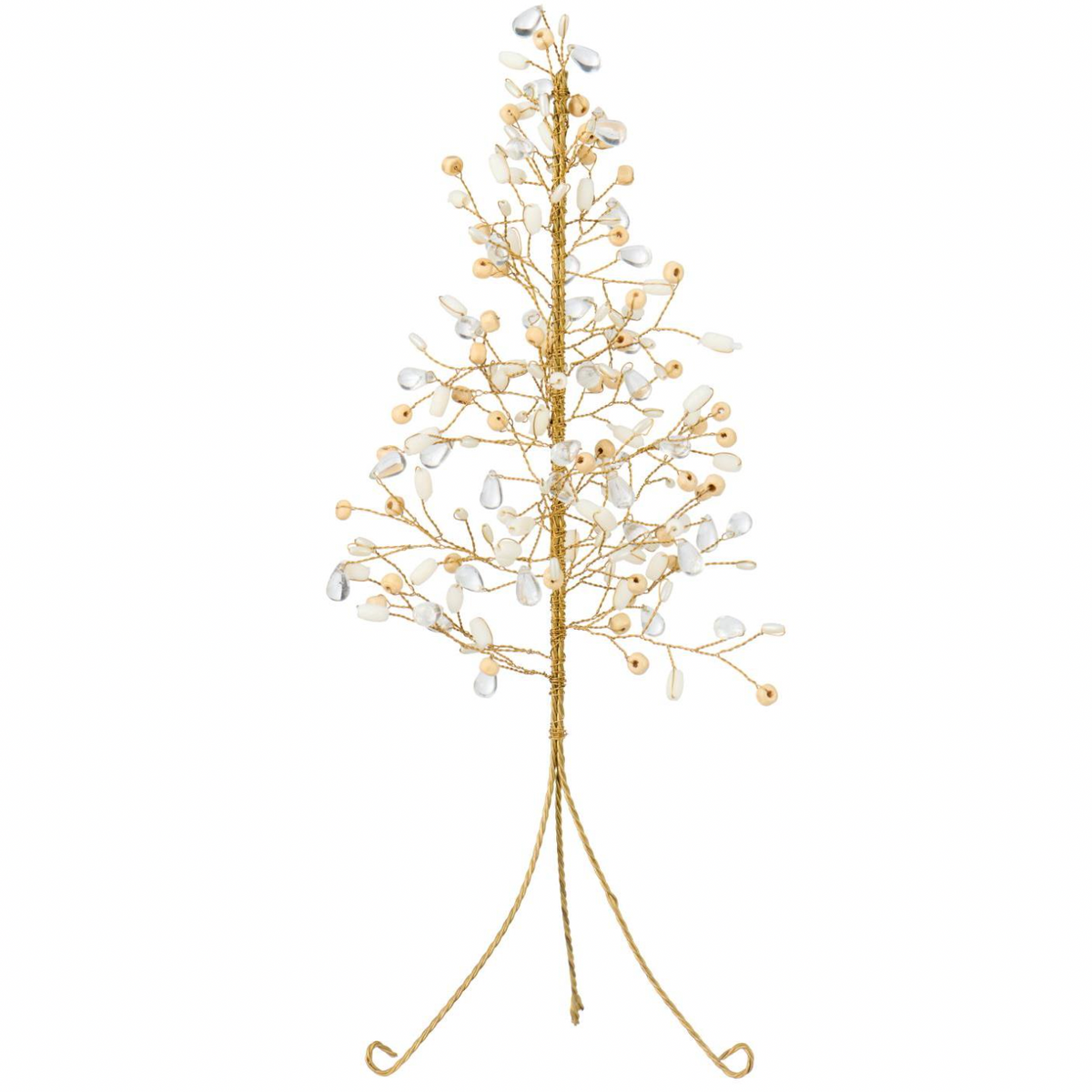 Ib Laursen – Fairytale Christmas dekorativer Weihnachtsbaum mit Perlen – H30 x Ø13 cm, Groß