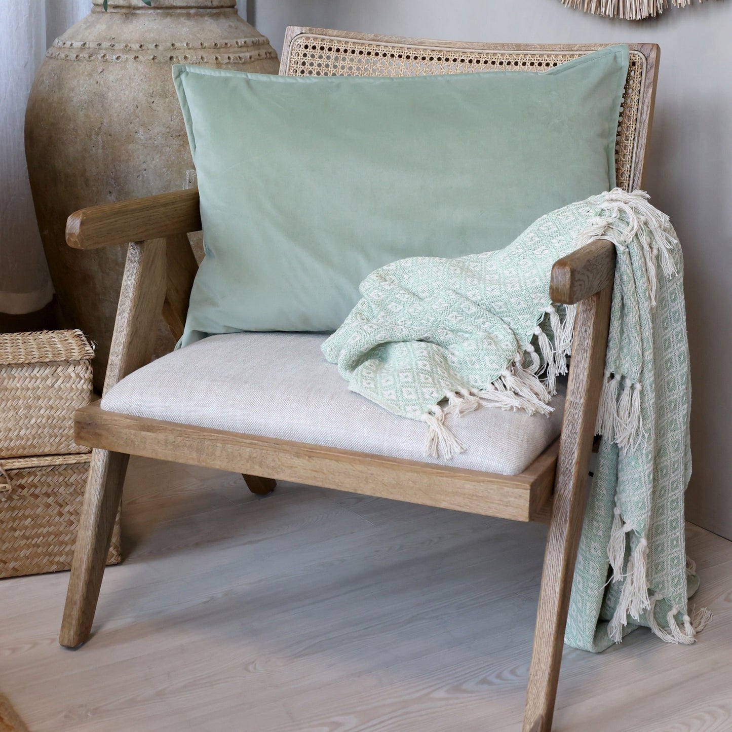 Chic Antique - Aix Kissenbezug aus Samt L50/B70 cm Verte